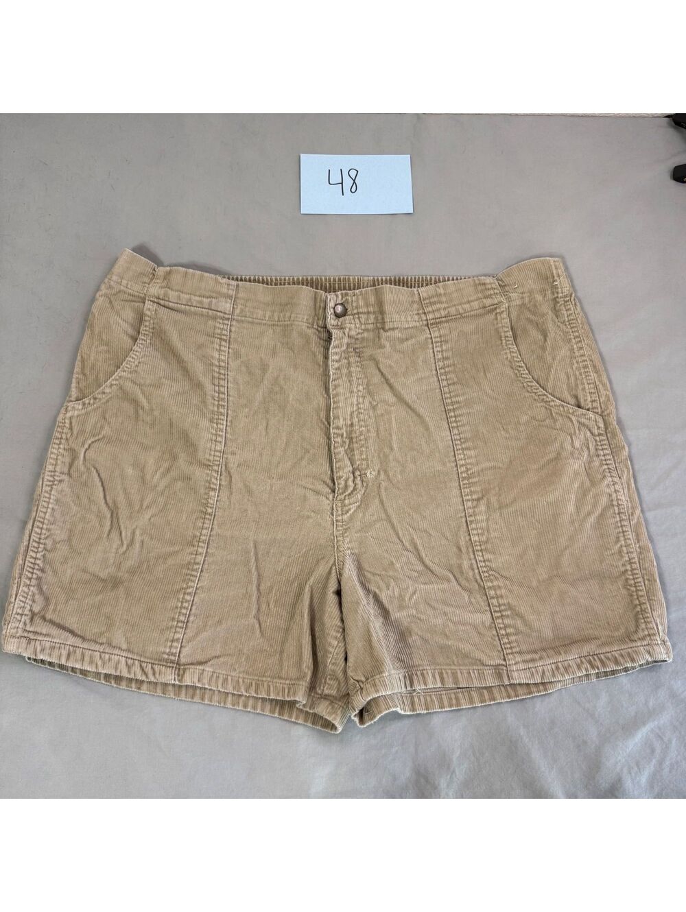 David Taylor Beige Corduroy Shorts Size 40